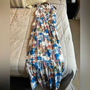 Brooks Brothers Costal Print Cotton Maxi Sz 10 NWT